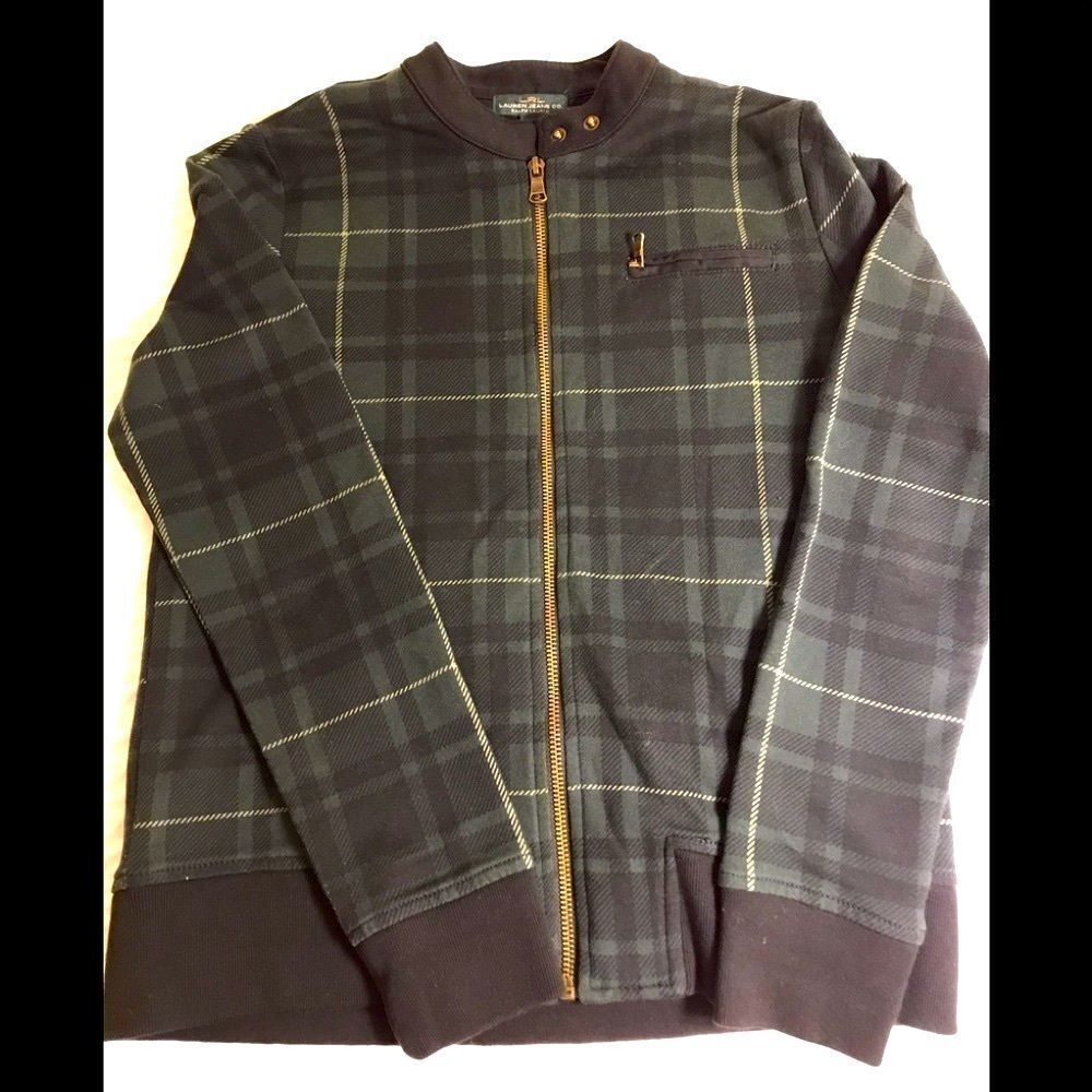 Lauren- Ralph Lauren light weight tartan plaid front zip jacket